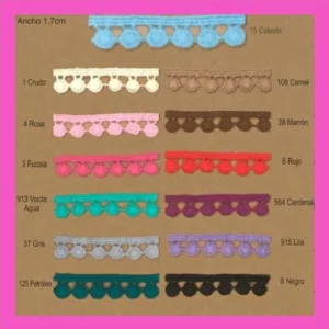 Galón guipur algodón ancho 17mm