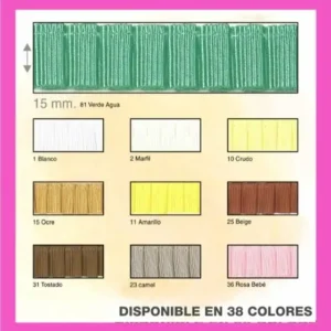 Plisado faya ancho 15mm