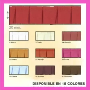 Plisado tableado doble ancho 20mm