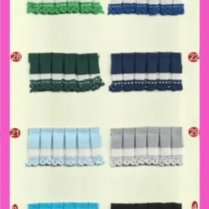 Plisado1 tablas con remate de encaje ancho 3,7cm