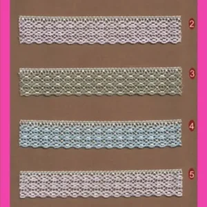 Puntilla Bolillo bicolor ancho 25mm