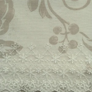 Puntilla tul bordado marfil 150mm
