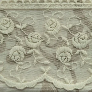 Puntilla tul bordado rosas