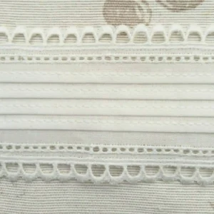 entredós bordado plisado