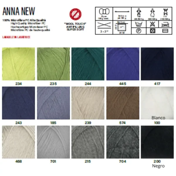 Colorido lana Anna de Mondial