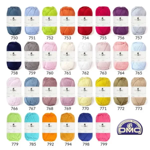 Baby Cotton DMC, es un hilo ideal para tejer prendas para toda la familia