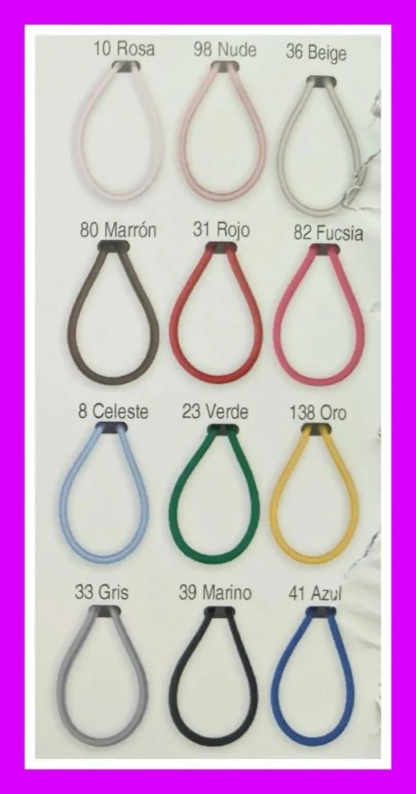 Cordón elástico colores