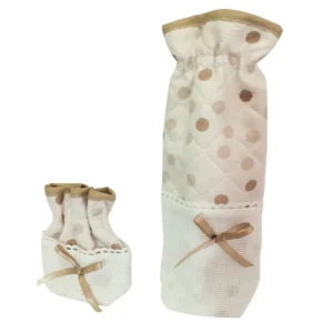 Chupetero-Bolsa para guardar el chupete. Porta-biberón de piqué enguatado