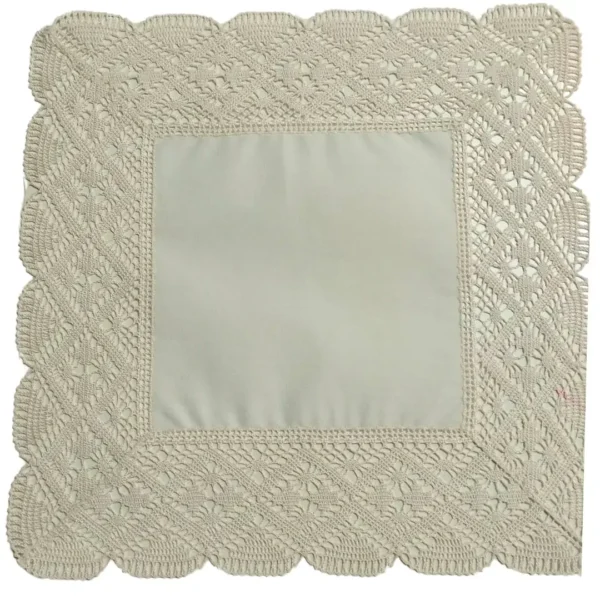 Pañuelo blanco roto 25x25cm